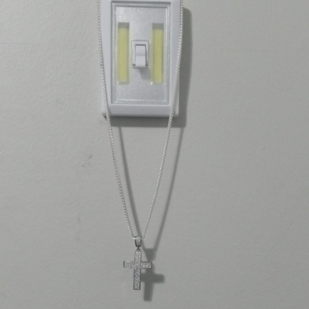 Silver Cross Pendant Necklace